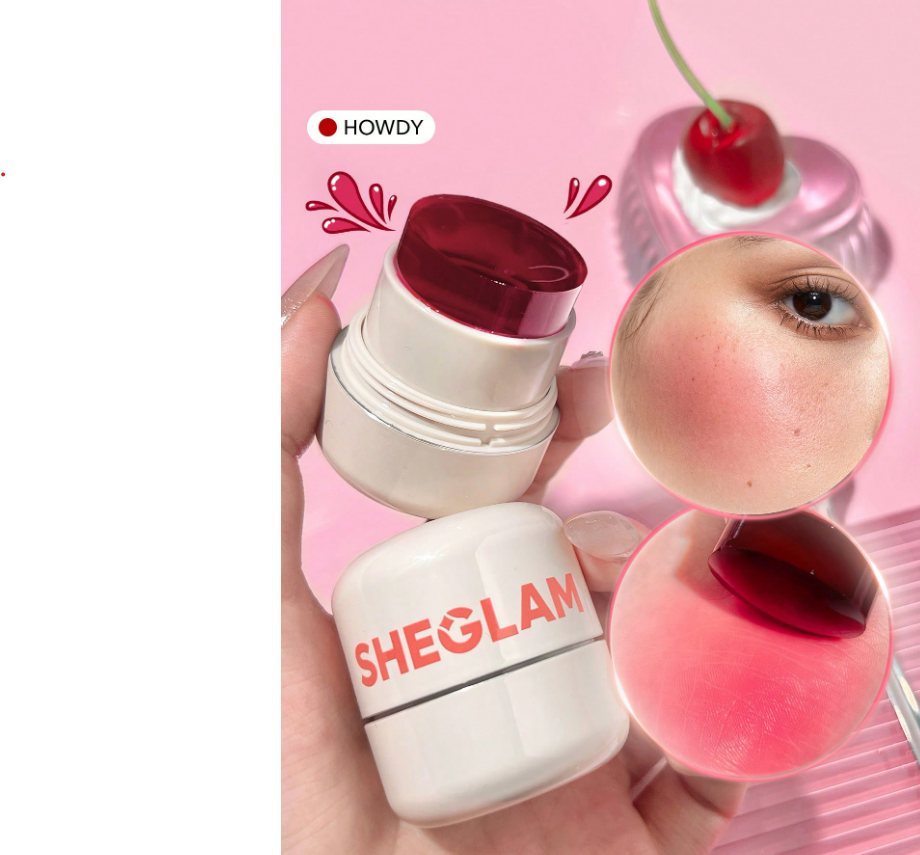 SHEGLAM Jelly-Licious – טינט היברידי לשפתיים וללחיים במרקם ג'לי, היפר-פיגמנטי ומרגיע