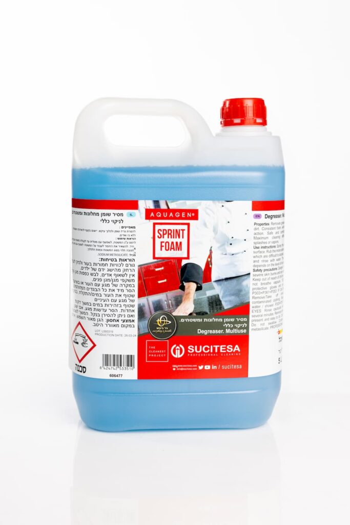 SPRINT FOAM – חומר לניקוי כללי חזק ללא סודה קאוסטיק